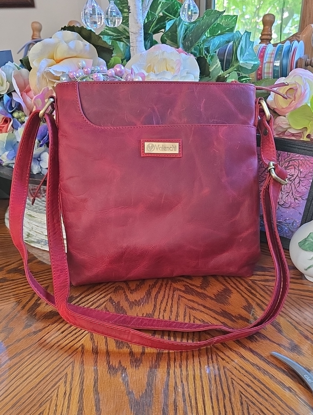 Valenchi Leather Crossbody Bag